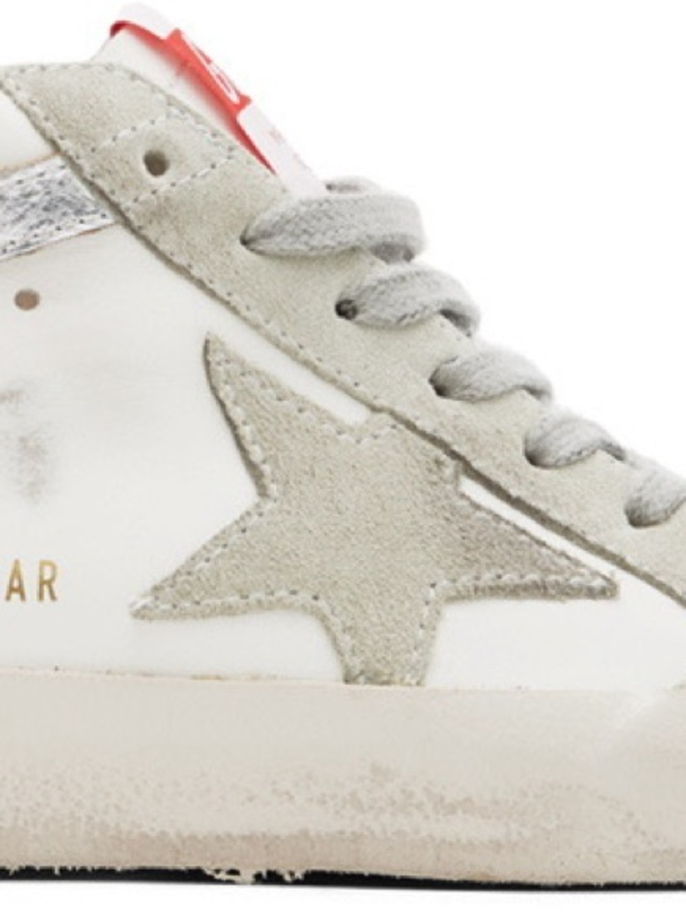 Golden Goose White Sneakers with Silver, Mint and Orange Accents - Picture 2 of 11